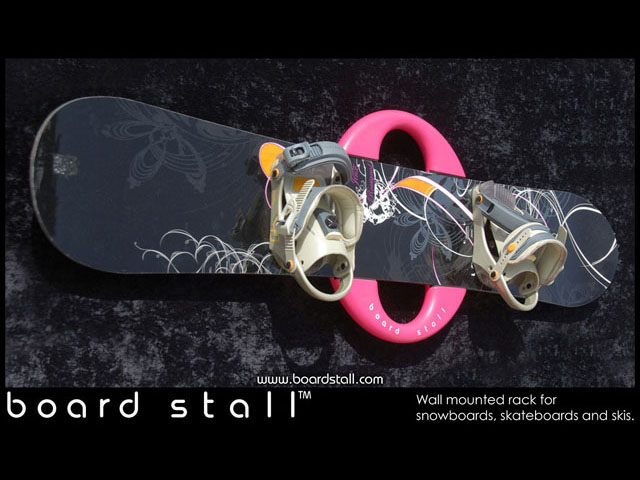 Snowboard, Skateboard and Ski wall mounted Rack, Board Stall